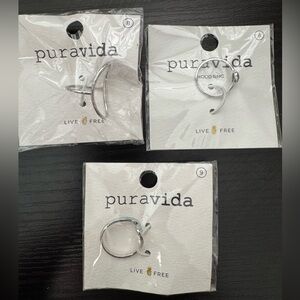 Pura Vida Ring Bundle (3) | Sizes 8 & 9 | New on Card